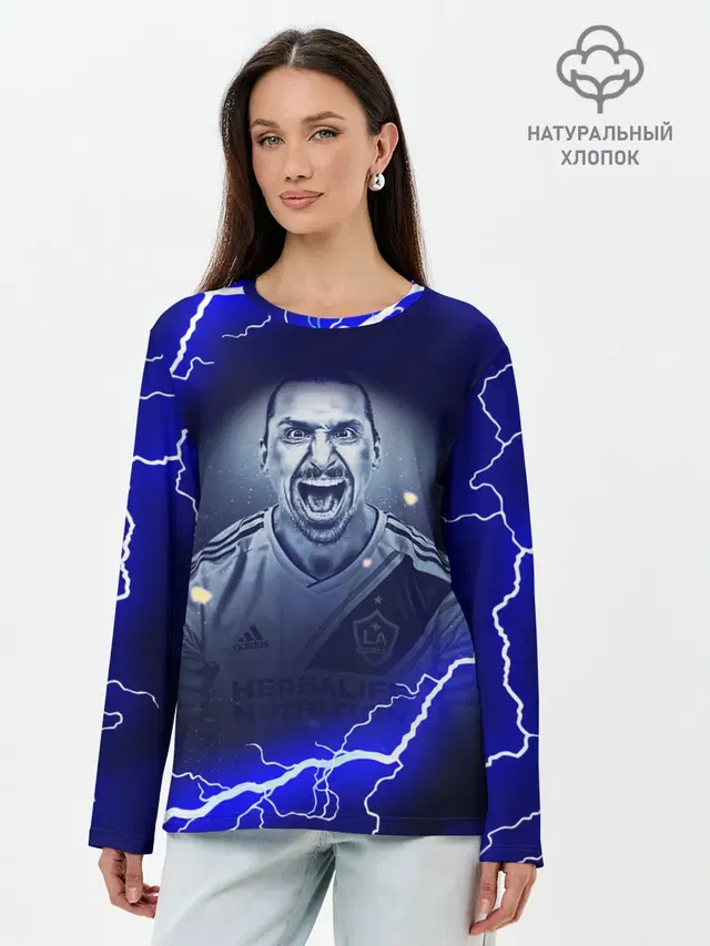 Лонгслив женский с принтом «Златан Ибрагимович ZLATAN»