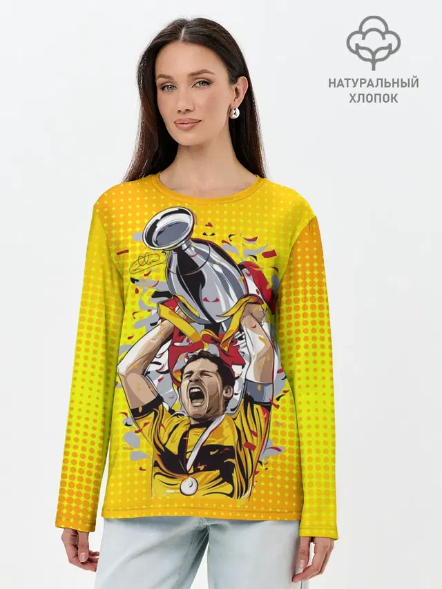 Лонгслив женский. Хлопок