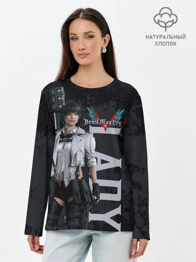 Лонгслив женский с принтом «Devil May Cry — Lady»