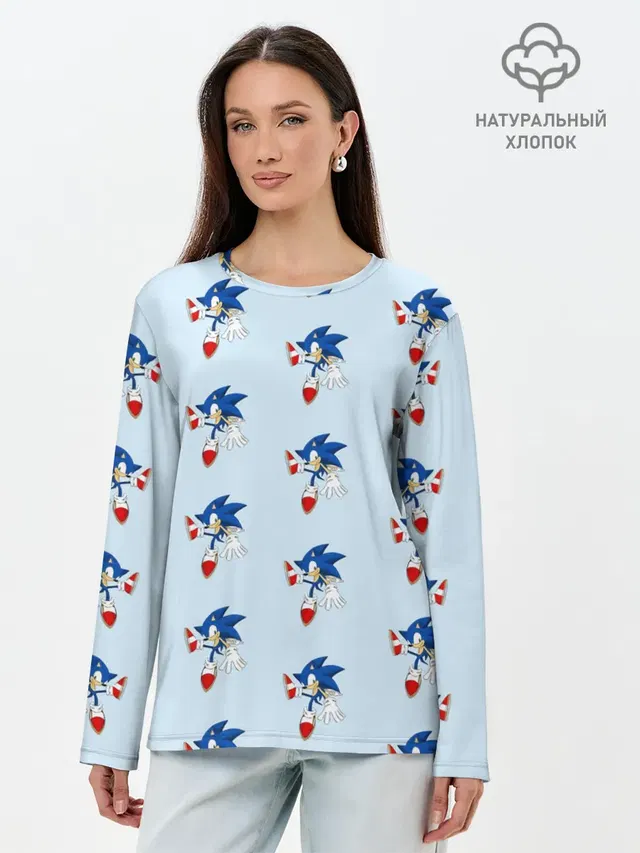 Лонгслив женский. Хлопок