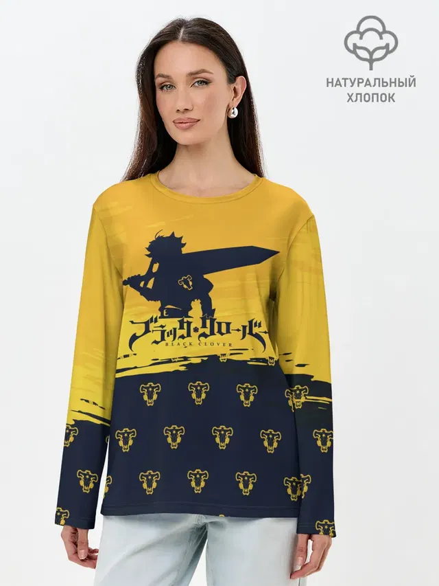 Лонгслив женский. Хлопок