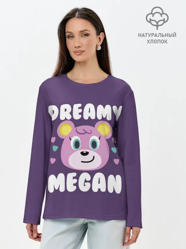 Лонгслив женский с принтом «Animal Crossing — Dreamy Megan»