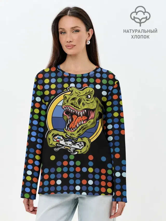 Лонгслив женский. Хлопок