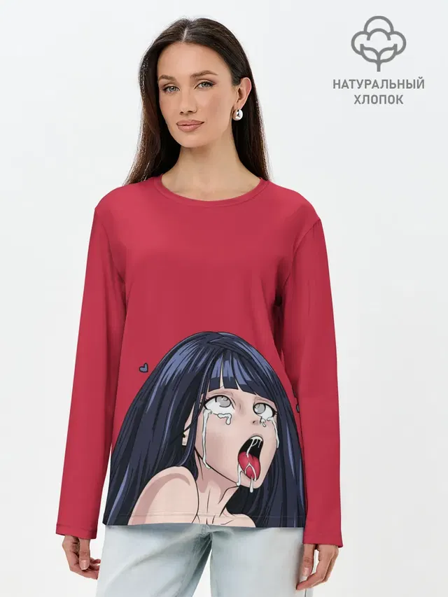 Лонгслив женский. Хлопок