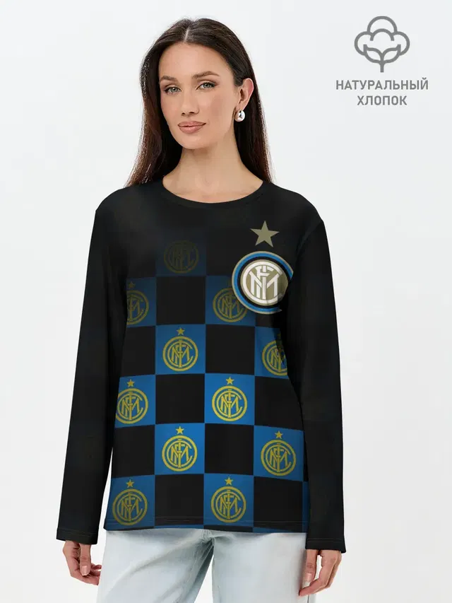 Лонгслив женский с принтом «Интер — INTER MILAN»