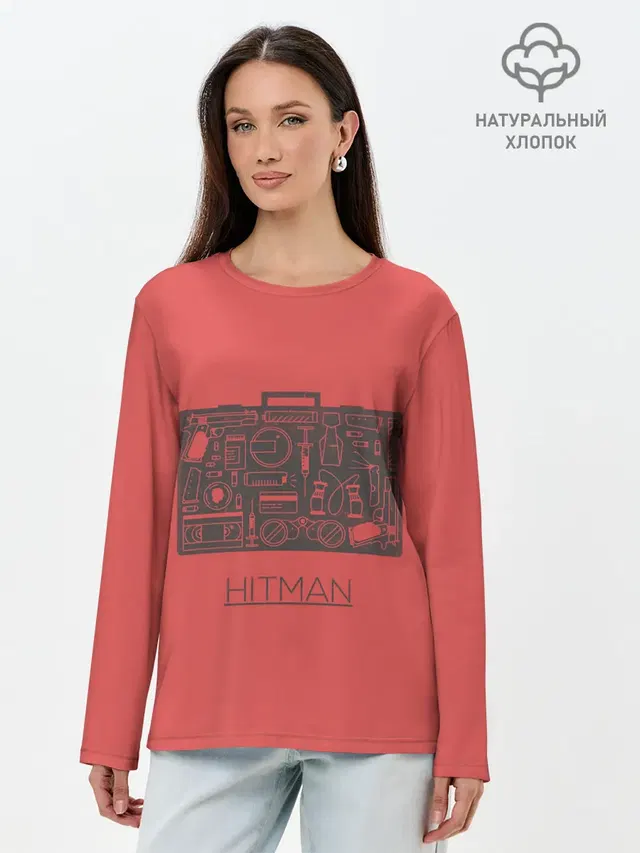 Лонгслив женский с принтом «Hitman — Secret case»