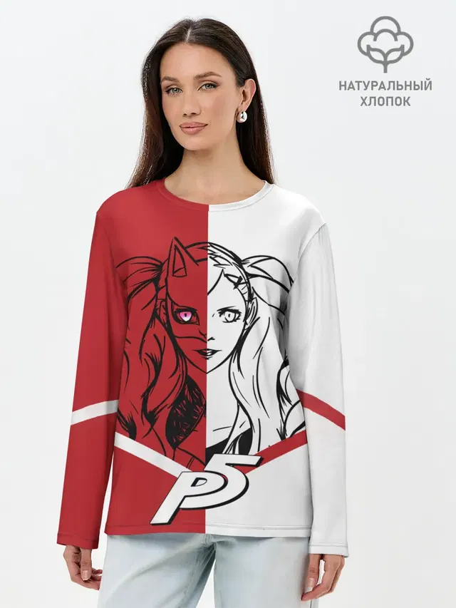 Лонгслив женский с принтом «Persona 5 — Ann Takamaki»