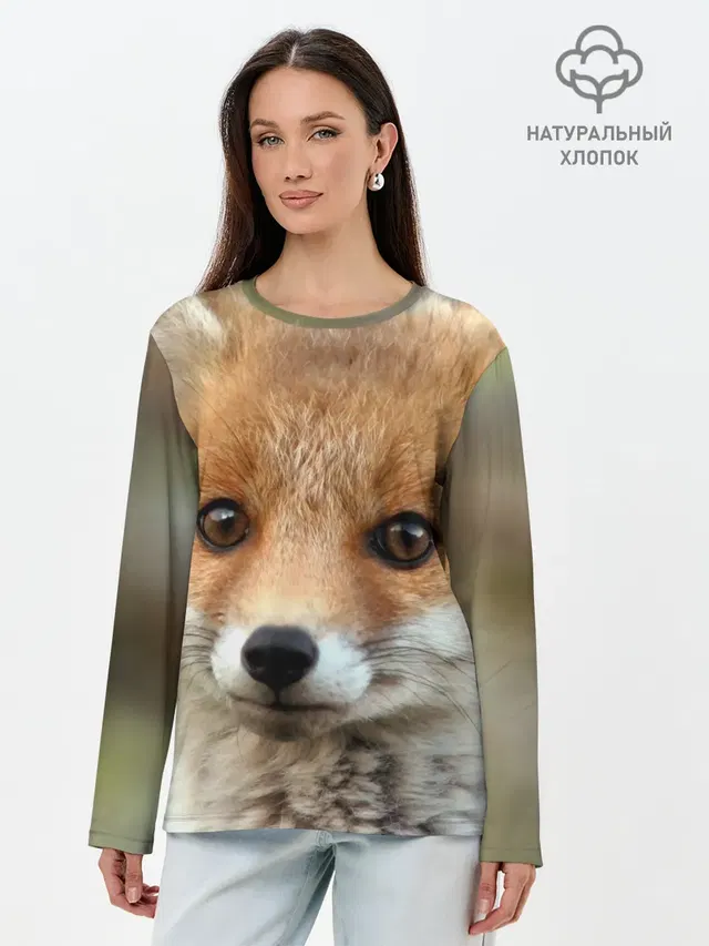 Лонгслив женский. Хлопок