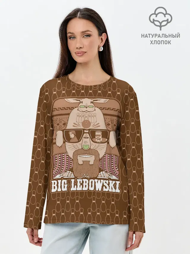 Лонгслив женский. Хлопок
