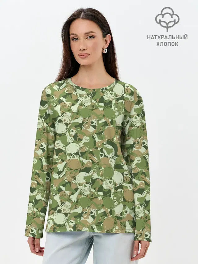 Лонгслив женский. Хлопок