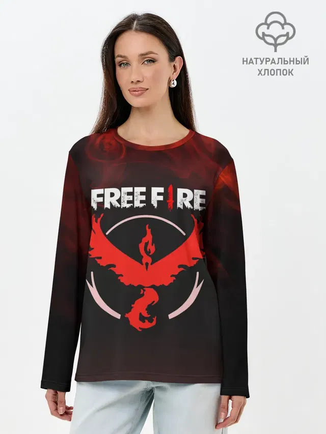 Лонгслив женский с принтом «Freefire Феникс»
