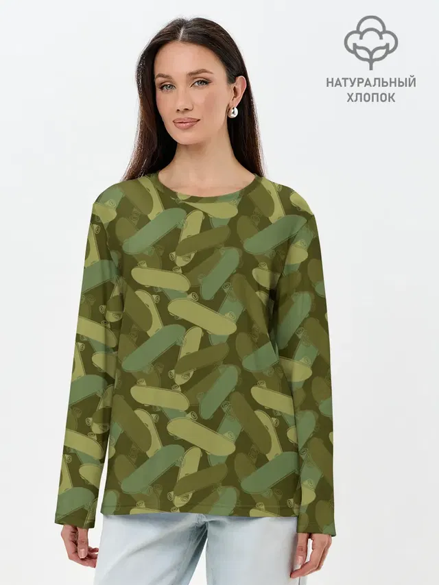 Лонгслив женский. Хлопок