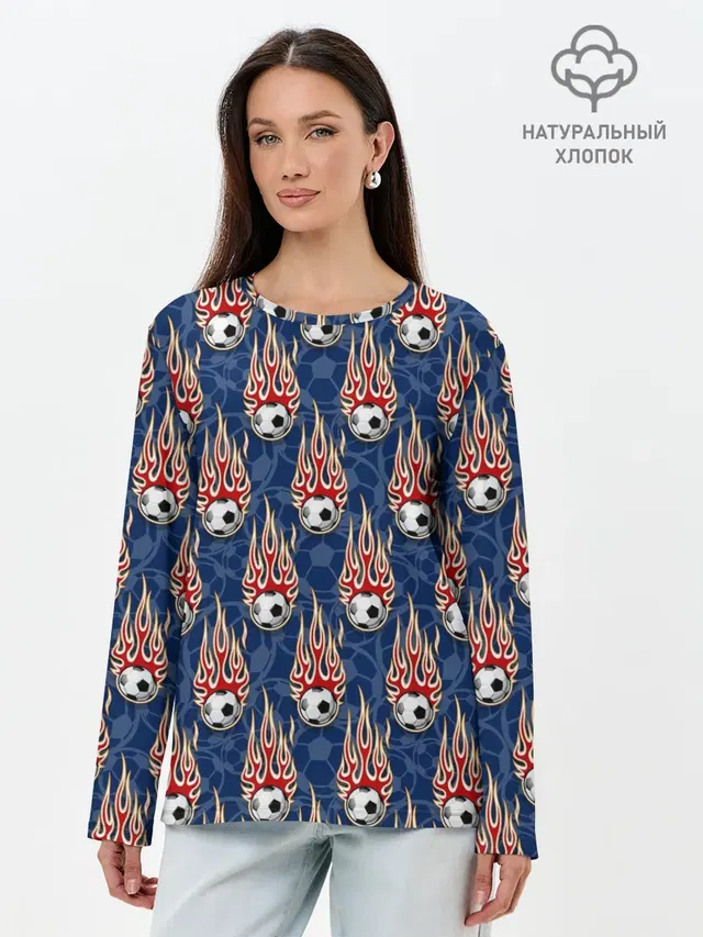 Лонгслив женский. Хлопок