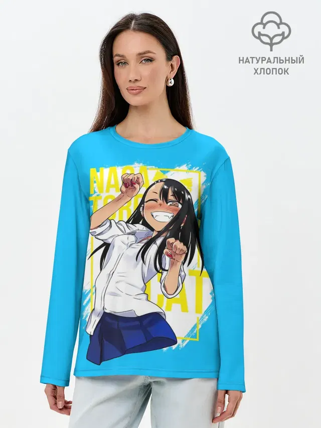 Лонгслив женский с принтом «Nagatoro cat»