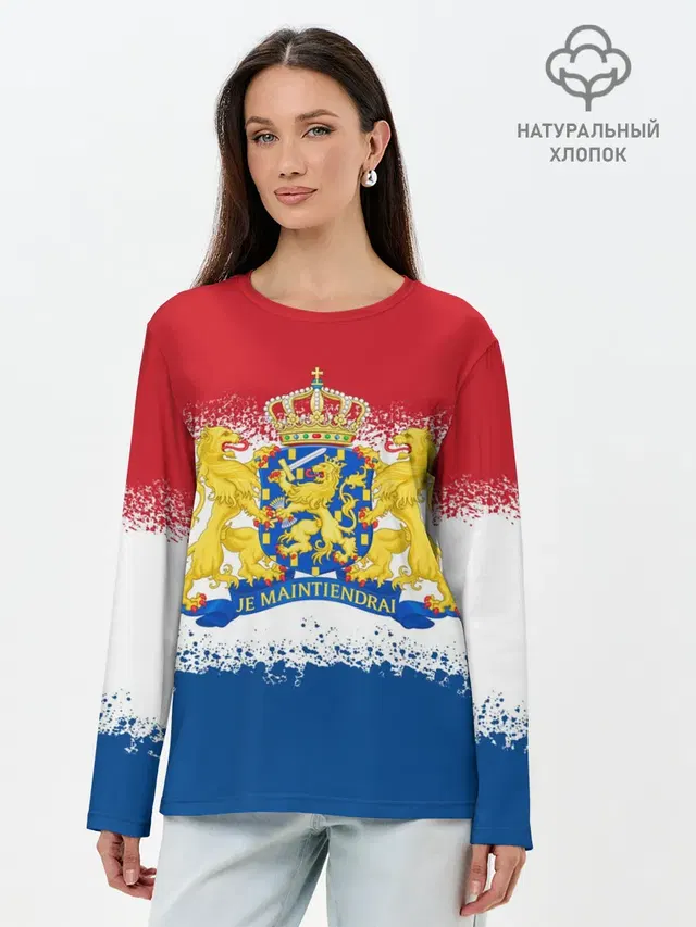 Лонгслив женский. Хлопок