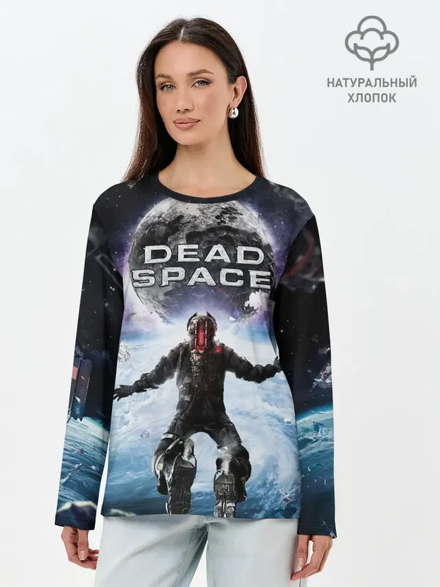 Лонгслив женский с принтом «Dead Space — Айзек в мертвом космосе»