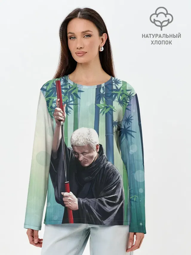 Лонгслив женский. Хлопок