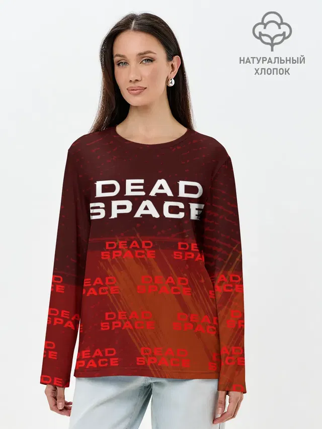 Лонгслив женский с принтом «Dead Space — Дэд Спейс - Краска»