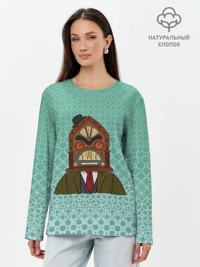 Лонгслив женский. Хлопок