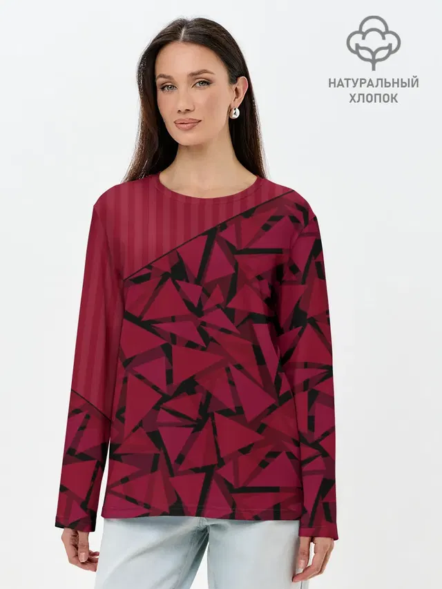 Красный комбинированный узор