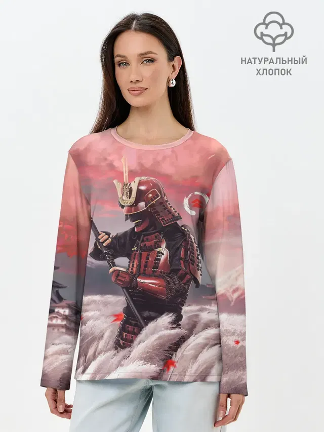 Лонгслив женский. Хлопок