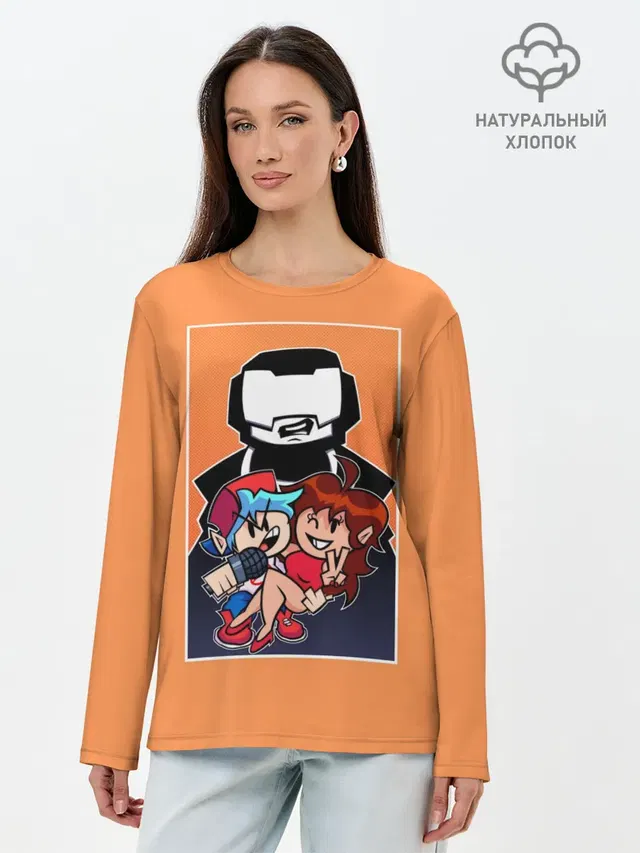Лонгслив женский с принтом «Boyfriend, Girlfriend, Tankman»