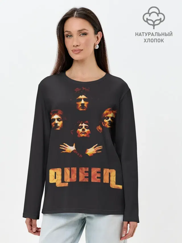 Лонгслив женский с принтом «Queen»