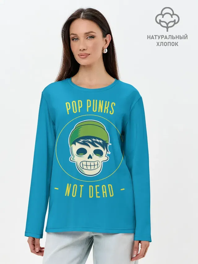 Лонгслив женский с принтом «Pop punk fan»