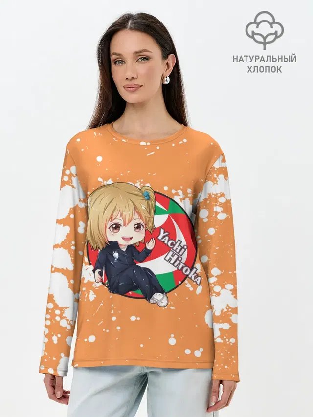 Лонгслив женский с принтом «Хайкью — Yachi Hitoka — Haikyu»