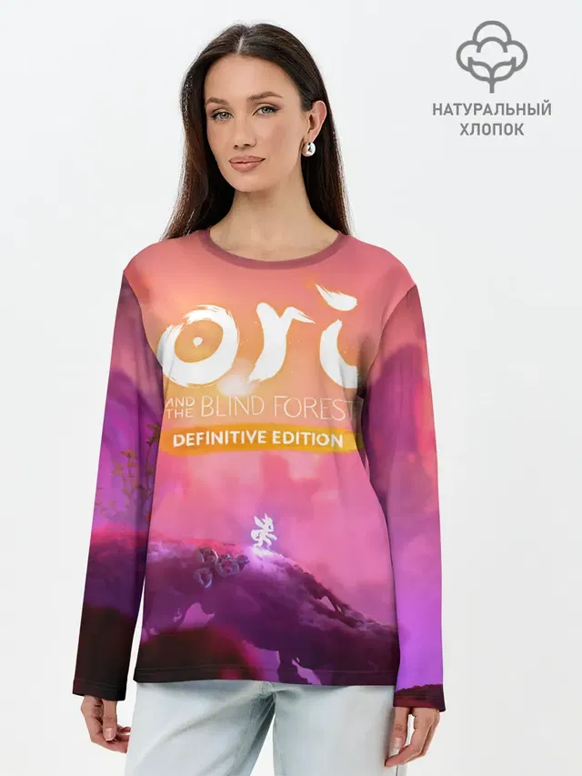 Лонгслив женский. Хлопок