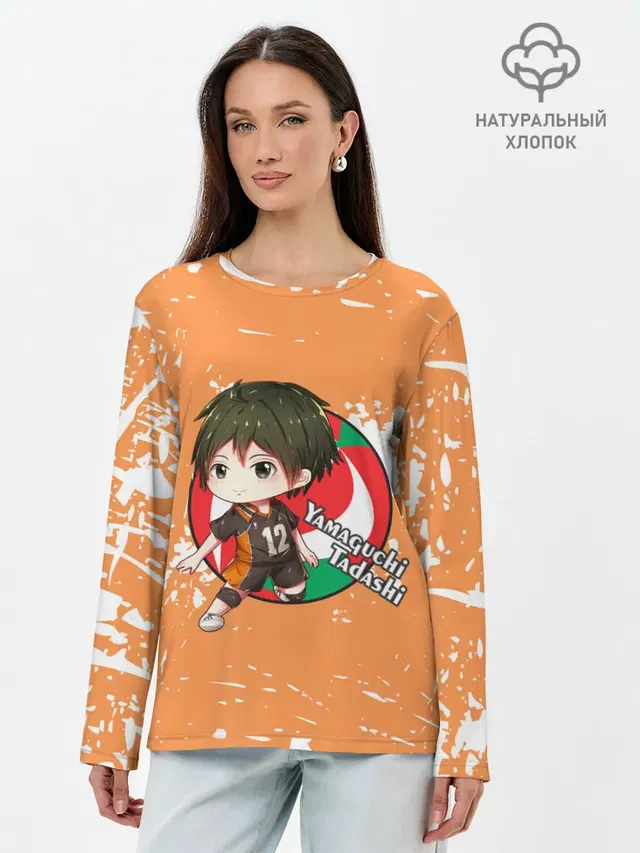 Лонгслив женский. Хлопок