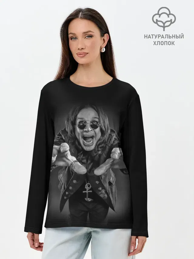 Лонгслив женский с принтом «Ozzy Osbourne»