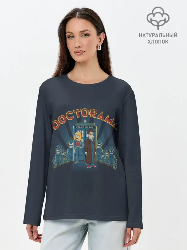 Лонгслив женский. Хлопок