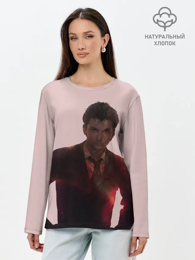 Лонгслив женский с принтом «Nebula — David Tennant»