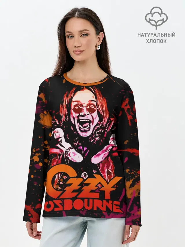 Лонгслив женский с принтом «Ozzy Osbourne»