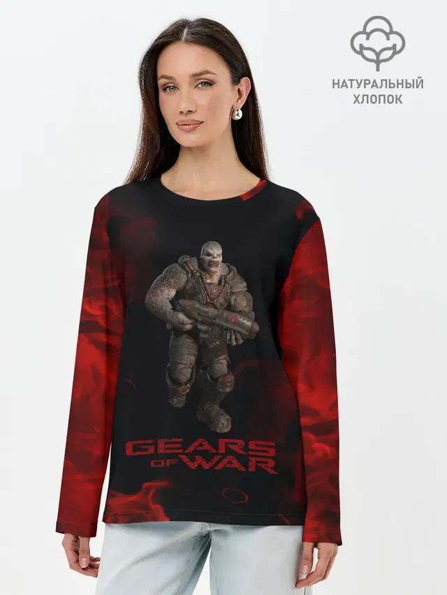 Лонгслив женский с принтом «Gears of War — NPC»