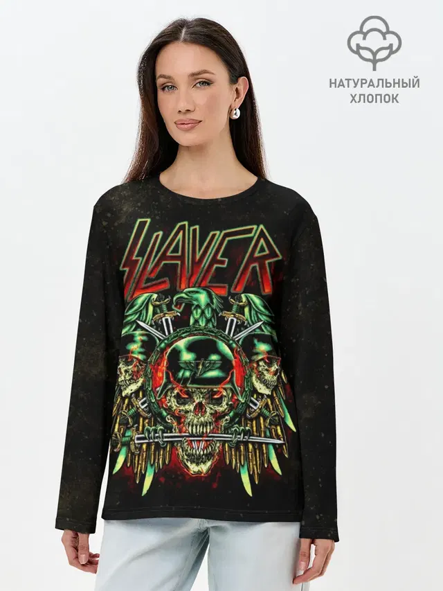 Лонгслив женский с принтом «Slayer»