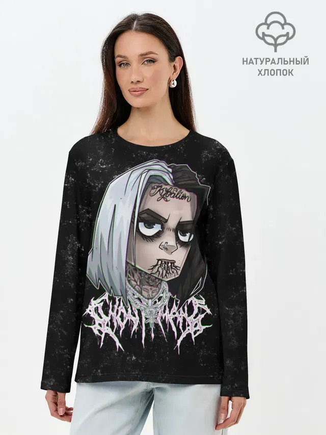 Лонгслив женский с принтом «GHOSTEMANE»