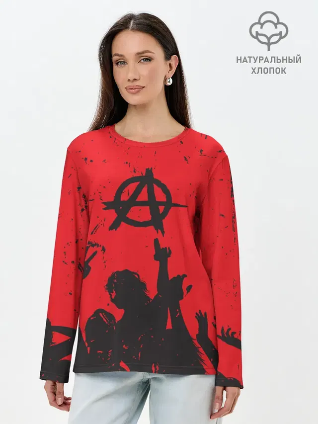 Лонгслив женский. Хлопок