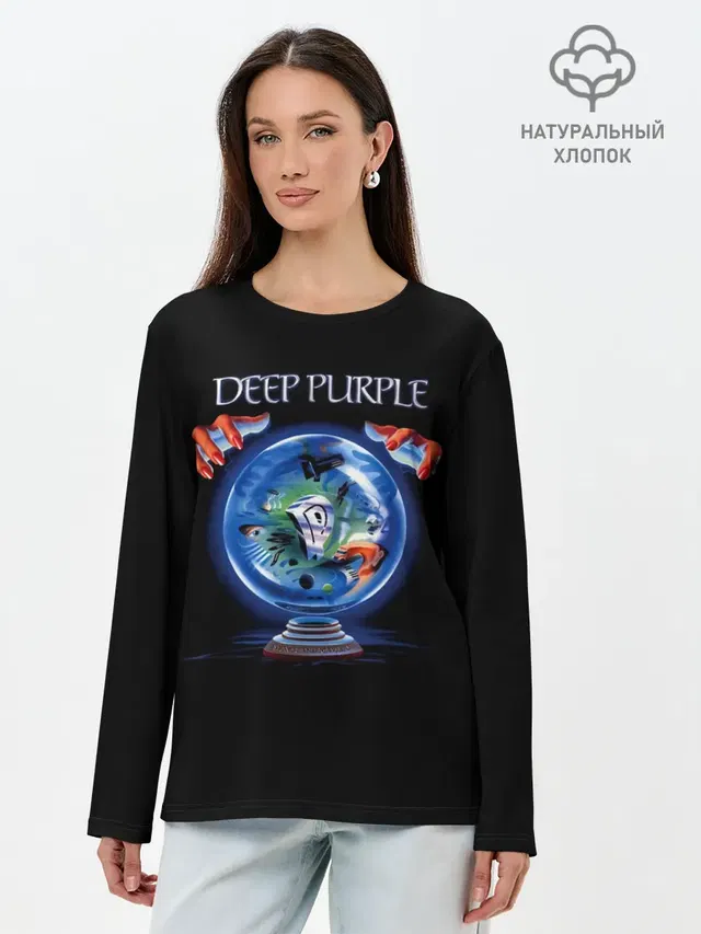 Лонгслив женский с принтом «Deep Purple — Slaves and Masters - Deep Purple»