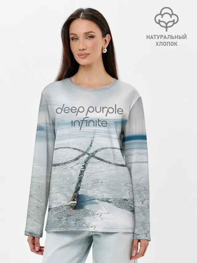 Лонгслив женский с принтом «Deep Purple — Infinite - Deep Purple»