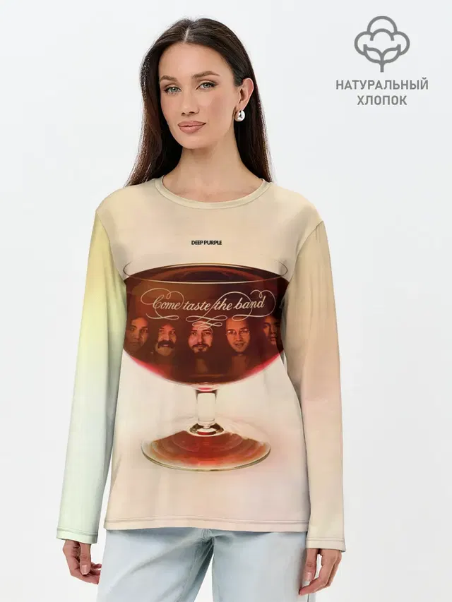 Лонгслив женский с принтом «Deep Purple — Come Taste the Band - Deep Purple»