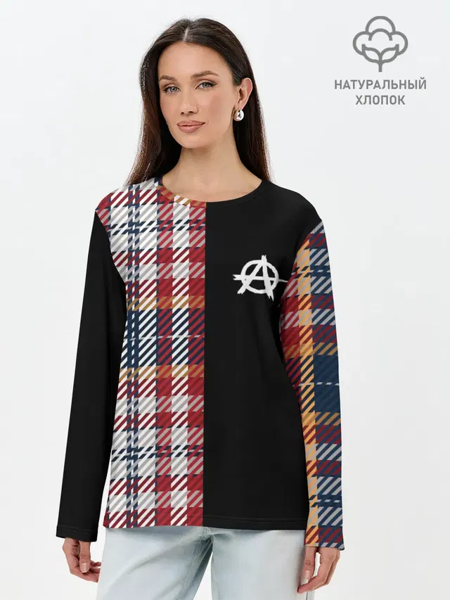Лонгслив женский с принтом «Анархия — ANARCHY»