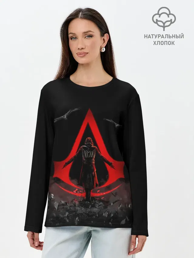 Лонгслив женский с принтом «ASSASSINS CREED — Фильм про Ассасинов»