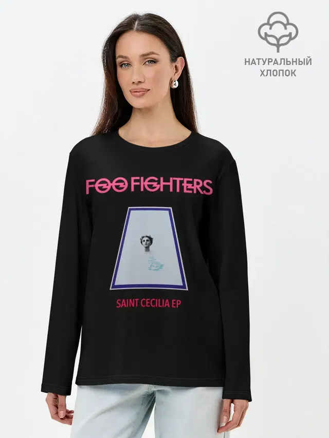 Лонгслив женский с принтом «Foo Fighters — Saint Cecilia - Foo Fighters»