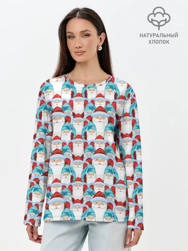 Лонгслив женский. Хлопок