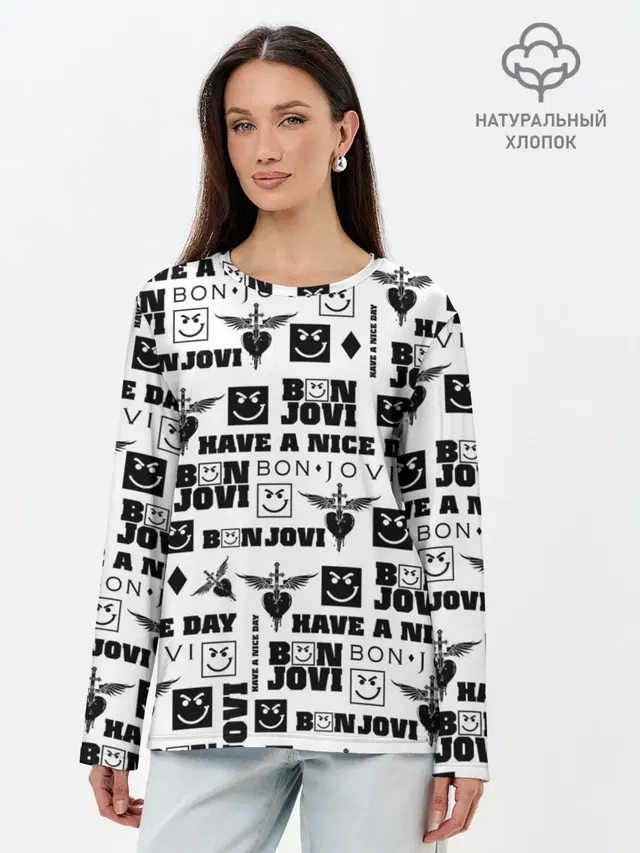Лонгслив женский. Хлопок