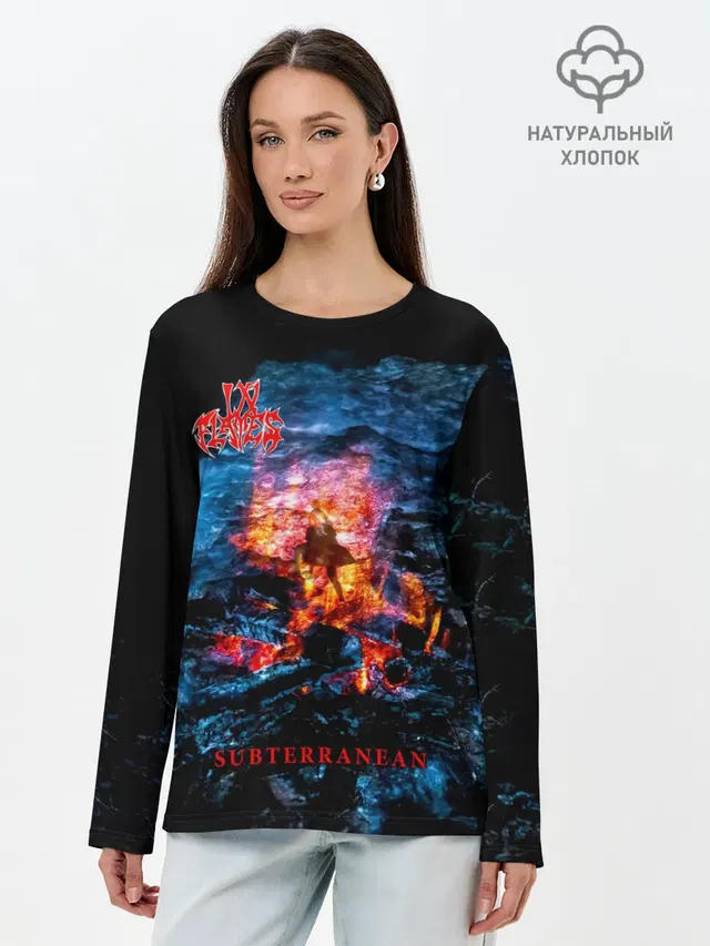 Лонгслив женский с принтом «In Flames — Subterranean - In Flames»