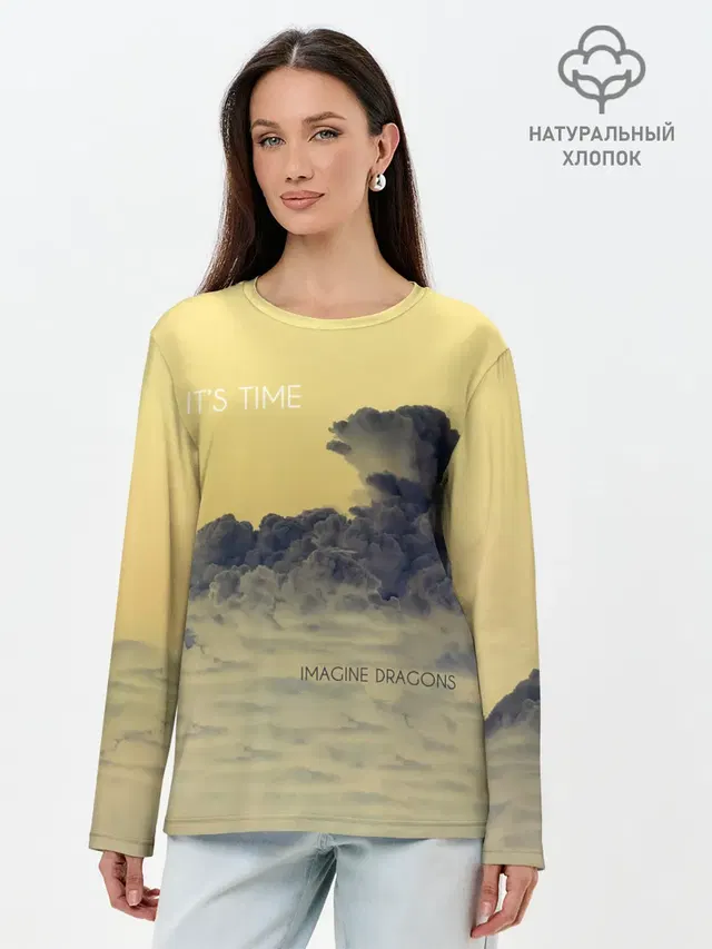 Лонгслив женский с принтом «Imagine Dragons — Its Time - Imagine Dragons»