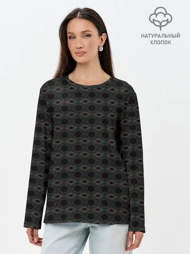 Лонгслив женский. Хлопок